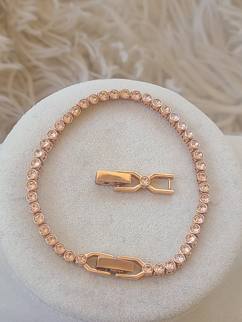 Swarovski Rose Gold Plated Emily Tennis Bracelet- Excellent Condition